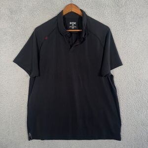 Rhone Shirt Mens XL Black Delta Pique Stretch Short Sleeve